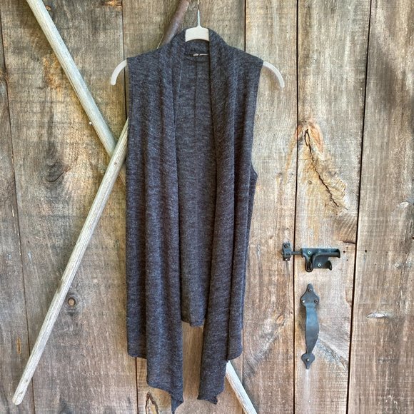 COPY - Tunic Dress+Vest Cardigan, S/M, dark gray green, gray - Picture 12 of 16